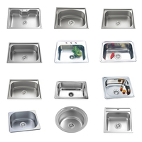 Nordisches minimalist isches Arbeits platten becken Edelstahl waschbecken Pool Haushalts waschbecken