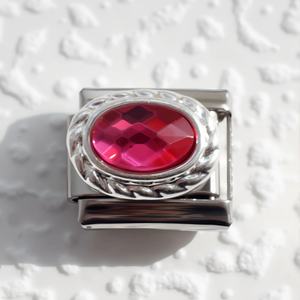 Italian Module DIY Elastic Bracelet Stainless Steel with Inlaid Gem Fashion Jewelry <b>Charms</b> for Customizing Your Own <b>Bangles</b> - Product Image 3