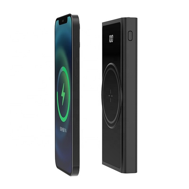 Popular Product 2026 Fast Black QI Wireless Charging Magnetic Power Bank for Cell Phone