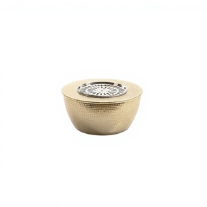 Calentador Dallah de aluminio color oro con la mejor calidad para teteras, ideal para uso en hoteles y restaurantes. - Product Image 1