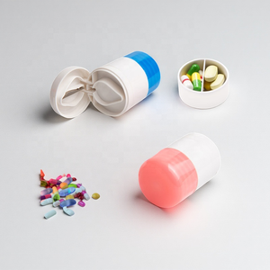 Reliable Portable 3-in-1 <b>Plastic</b> Pill Cutter <b>Grinder</b> Splitter with 3 Compartments Quality Safe Travel Pill Box - Product Image 3