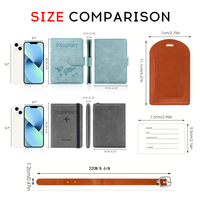 Vente en gros Porte-passeport personnalisé Porte-cartes de visite portable et étanche Porte-cartes en cuir PU Portefeuille avec boucle magnétique