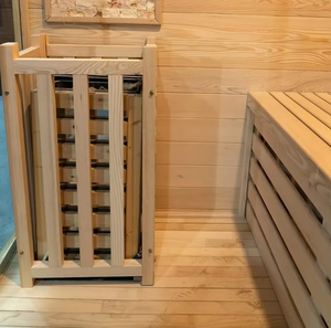 Sauna de Vapor Interior Moderna y Lujosa de Madera con Puertas de Vidrio para Spa en Casa - Product Image 5