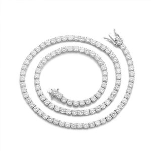 Collana Tennis in Argento Sterling 925 con Moissanite per Uomo, Gioielli Hip-Hop all'Ingrosso - Product Image 6