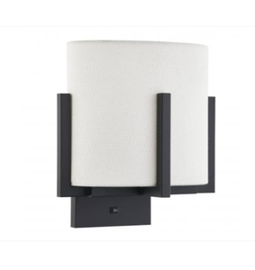 Double Matt Gold Iron Wall Lamp with Two Linen Lampshade for Hotel Bedside <b>Lighting</b> - Product Image 5