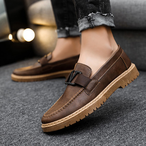 Dernières chaussures en cuir pour hommes, chaussures habillées rétro élégantes, mocassins décontractés pour hommes, chaussures de mariage pour hommes, chaussures de conduite, baskets de travail - Product Image 5