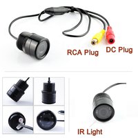 Caméra de recul analogique pour voiture, caméra de vision arrière encastrée, vision nocturne IR, avec perçage de trou de 28 mm, angle de vue de 150 degrés, étanche