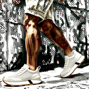 Chaussures décontractées pour hommes en <span class=keywords><strong>cuir</strong></span> véritable avec logo personnalisé, rehaussantes, respirantes, en maille, style papa, avec absorption des chocs pour la marche - Product Image 1