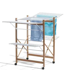 Foldable Clothes Shelves, Balcony Quilt Airfoil Drying Racks für innen-und heraus tür