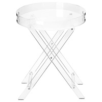 Table basse pliante en acrylique, vente en gros d'usine, portable, légère, transparente, amovible, mobilier de maison