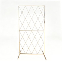 Support à fleurs en métal doré, cadre carré géométrique, colonne, 100x200cm, pour toile de fond de mariage, scène, événement, fête, décoration intérieure