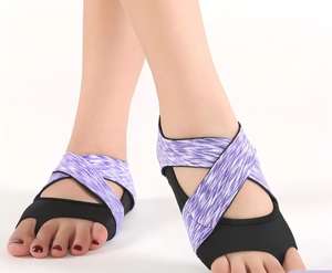 Chaussons de danse de ballet en gros, antidérapants pour l'intérieur, chaussures de yoga, chaussures de danse d'académie, trois tissus souples, maille, chaussons de danse pour femmes - Product Image 5