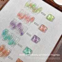 Gel pour ongles à paillettes fines 7 couleurs personnalisées Orange Silver Glitter Gel Line pour ongles