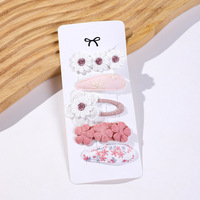 Lot de pinces à cheveux pour enfants style Princesse, motif marguerite mignon, en tissu fait main, pour fêtes, barrettes décoratives BB