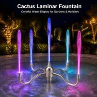 Buse de fontaine laminaire extérieure en acier inoxydable, jet d'eau à changement de couleur, programmable, faible bruit, garantie 5 ans pour bassin de jardin