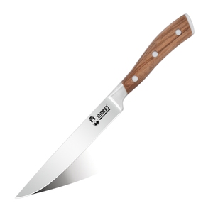 Couteau à Steak allemand 1.4116 en acier inoxydable <span class=keywords><strong>de</strong></span> 5 pouces avec manche en bois d'olivier couteau à viande - Product Image 1