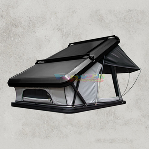 เต็นท์อลูมิเนียมบนหลังคารถ SUV เต็นท์บนหลังคาทรงสามเหลี่ยม4x4ทรงเปลือกหอยแข็งเต็นท์ตั้งแคมป์สำหรับรถยนต์พลังงานแสงอาทิตย์ - Product Image 4