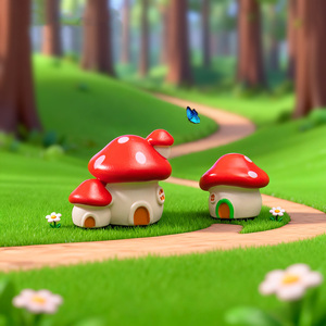 Figuras de Resina de Casas de Hongos en Miniatura para Manualidades, Accesorios para Jardín de Hadas, Decoración para Micro Paisajes y Terrarios - Product Image 4