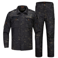 Service OEM d'usine, combinaison tactique d'extérieur respirante ignifuge en polyester bleu marine camouflage numérique, automne été
