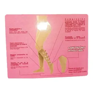 Medias de compresión Tobimedia hasta la rodilla, soporte medio para mujer, diseño sólido, tejido de nailon y spandex - Product Image 3