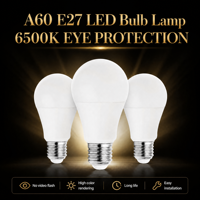 Ampoule LED A60 E27 à haute luminosité, protection des yeux, 6500K, économie d'énergie, 7W 9W 12W 15W, ampoule LED pour éclairage intérieur domestique