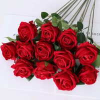 Bunga Sutra Buatan Buket Mawar Tunggal Premium Dekorasi Pernikahan Hari Valentine Bunga Buatan Dekorasi Rumah Ruang Tamu