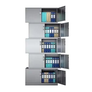 304/201 Stainless Steel File Cabinet Financial Data File Cabinets Office Lockable Glass Door Storage Locker Home Bookcase