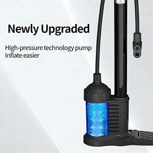 Bomba de Bicicleta Manual de 160 PSI para Uso en Interiores y Exteriores, Bomba de Aire para Bicicleta Presta, Schrader, <span class=keywords><strong>Dunlop</strong></span> - Product Image 2