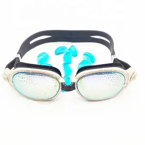 Free Sample Cool and colorful Professional Water Sports Swimming Goggles Tempered Glass lentes de seguridad
