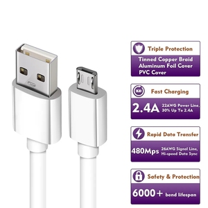 Cable de carga rápida <span class=keywords><strong>micro</strong></span> <span class=keywords><strong>USB</strong></span> para <span class=keywords><strong>cargador</strong></span> de teléfono Samsung Android - Product Image 4