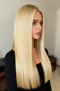 Perruque Lace Front Blonde <span class=keywords><strong>613</strong></span> Prête à l'Expédition, Cheveux Remy Noués à la Main, avec Petit Bonnet pour Base Transparente en Dentelle, 100% Cheveux Humains Vierges - Product Image 4