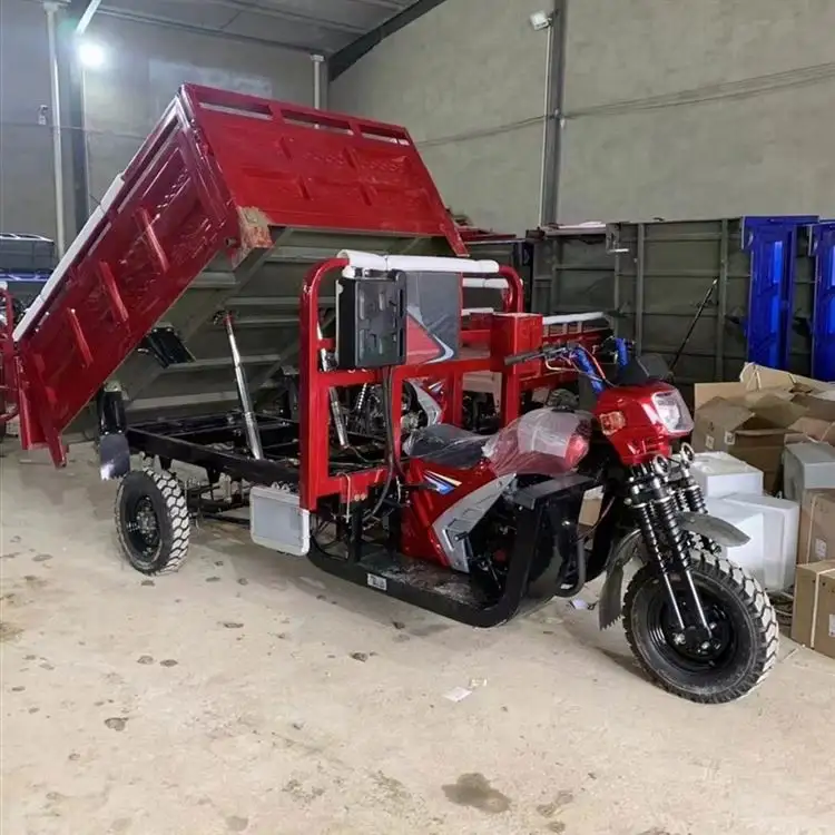 Triciclo elettrico per uso domestico carico merci olio ed elettricità con capannone piccolo volante chiuso a batteria