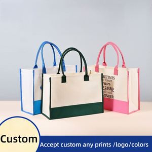 Hot Sale Large Capacity Canvas Tote <b>Bag</b> Reusable Canvas Shopping <b>Bag</b> Personalized Initial Canvas Beach <b>Bag</b> for Travel <b>Work</b> Daily - Product Image 2