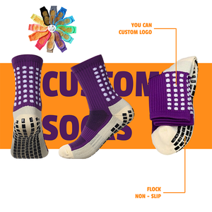 Bilu OEM biểu tượng tùy chỉnh kháng khuẩn mềm chống trượt dày bóng đá vớ bóng đá chuyên nghiệp đào tạo Grip vớ cho nam giới thể thao - Product Image 1