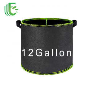 Heavy-Duty 12-gallon màu đen không dệt vải vườn tăng trưởng Túi xử lý kép thân thiện với môi thoáng khí tái sử dụng - Product Image 3