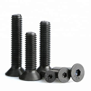 Qualità affidabile nero zinco placcato M3 * 3 M4 * 10 acciaio dolce DIN7991 esagono svasato testa vite tappo - Product Image 3