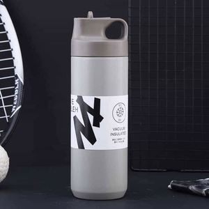 316 Stainless Steel Insulated Water Bottle Pop-Up Lid Portable Thermal Bottle <b>Large</b> Capacity Food Grade Travel Mug - Product Image 4