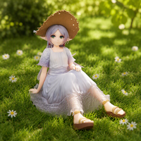 Figurine personnalisée en PVC de Fille Elfe avec Chapeau de Paille, Jouet d'Art Fantastique de Collection, Ornement de Présentation, Fabricant OEM ODM