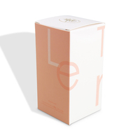 Boîte en carton blanc mat minimaliste personnalisée avec impression de logo, pliable, pour coffret cadeau de parfum