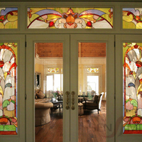 Nouveau modèle de vitraux biseautés décoratifs suspendus pour la protection de la vie privée, fenêtres religieuses, décoration d'hôtel, couleurs variées, verre trempé