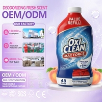 OxiClean Max Force Liquide Détachant Textile en Spray Rechargeable 48 Fl Oz Parfum Floral Sûr pour Bébés et Enfants Élimine les Taches Alimentaires/Graisses et Protège les Couleurs