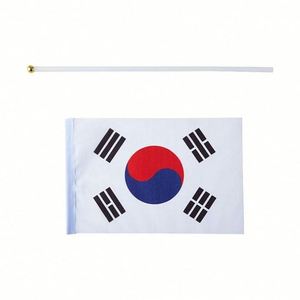 ธงชาติเกาหลีขนาดเล็กพกพาสะดวก พร้อมเสา PVC ทนทานต่อการซีดจาง สีสันสดใส - Product Image 4
