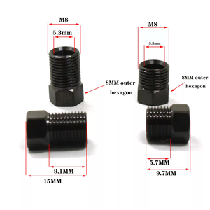 M8 Fahrrad-Scheibenbremsen-Schlauchschraube Hydraulikschlauch Titan Klasse 10.9/12.9 Sechskantkopf mit Metrischem System für <span class=keywords><strong>Shimano</strong></span> - Product Image 3
