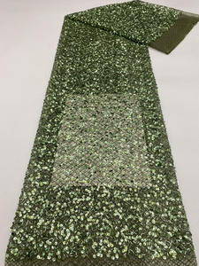 Tubo de cuentas + tela de vestido bordado de malla aleatoria de lentejuelas - Product Image 2