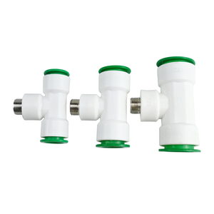 Coude droit PPR Té Push-Fit Connecteur rapide 1/2 "Filetage mâle Installation sans chaleur Convient aux conduites d'<span class=keywords><strong>eau</strong></span> de 20mm, 25mm, 32 mm - Product Image 1