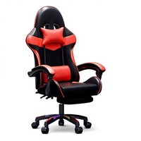 Chaise de gaming Esports, chaise de bureau de course pour ordinateur, confortable, inclinable, réglable en hauteur, base à cinq étoiles, accoudoirs en nylon pour la maison