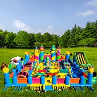 Parc de jeux gonflable commercial géant Hnkidsfun 2025 pour l'intérieur et l'extérieur, château gonflable en bâche PVC, capacité 3000 kg