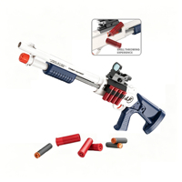 Senapan Mainan MILI 77CM Manual Pelontar Selongsong Peluru Busa Eva Model Besar Plastik Air Soft Gun