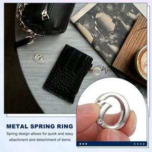Round Shaped Spring Snap Keychain <b>Clip</b> Metal Trigger Keychain <b>Hook</b> <b>Clip</b> Key <b>Hook</b> Buckle - Product Image 4