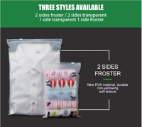 Sacs d'emballage transparents personnalisés en plastique pour chemises, sacs réutilisables givrés avec logo et fermeture éclair pour costumes, vêtements et sacs Ziplock à glissière